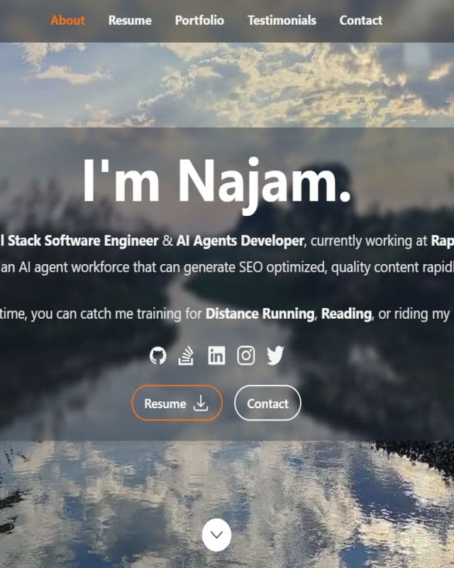 Najam.pk(Resume and blog)